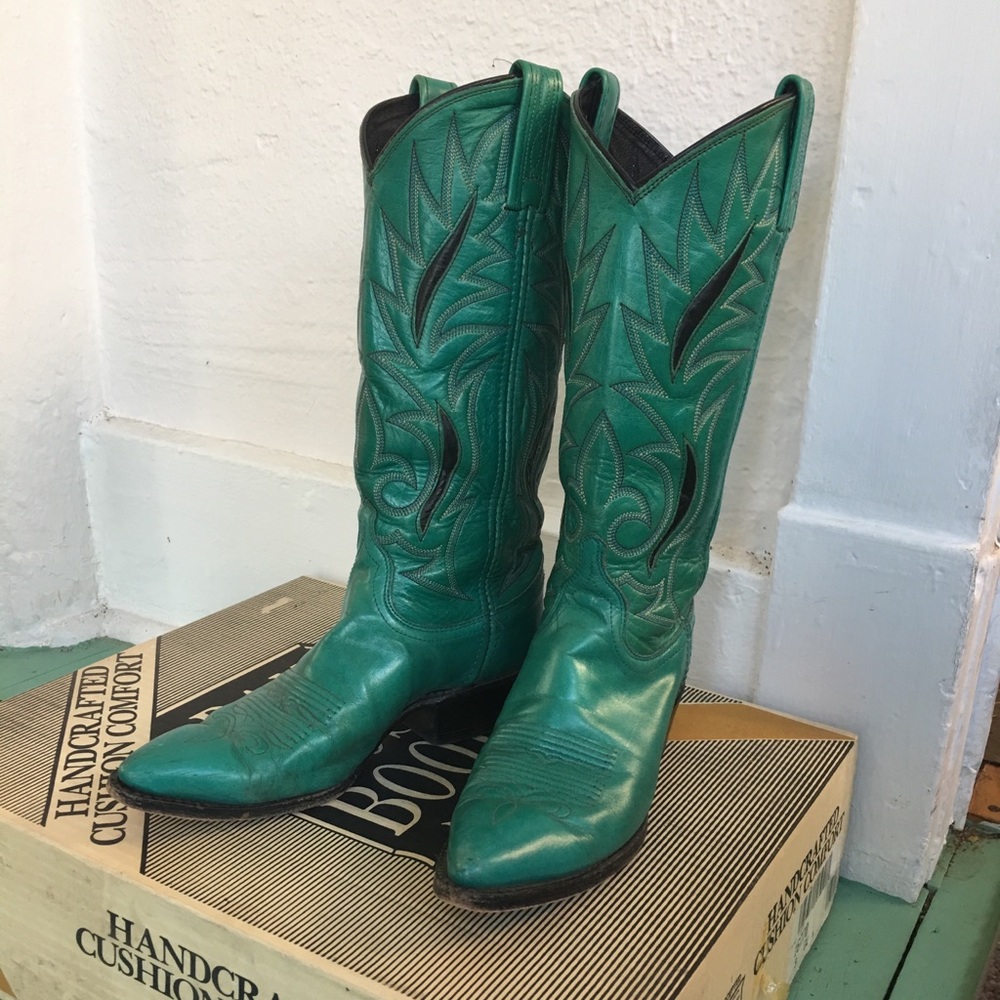 Dan Post Turquoise Ladies Cowboy Boots 6M